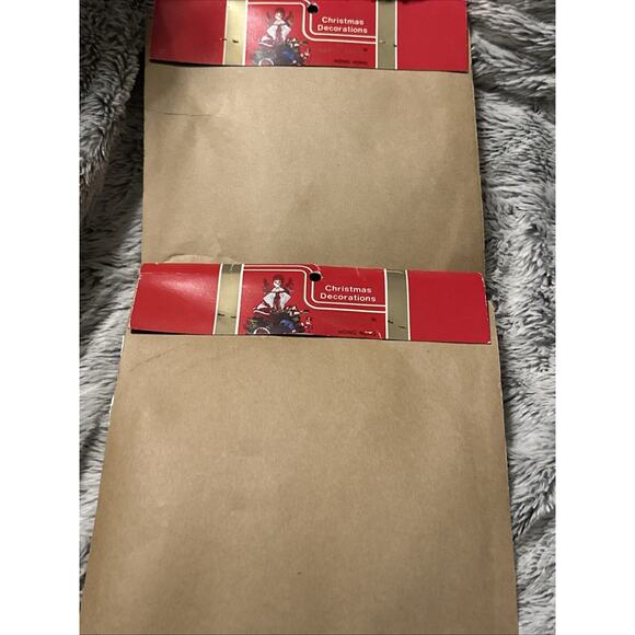 Vintage Gold Beaded Christmas Garland Santa Land 2 Packs - Picture 5 of 6